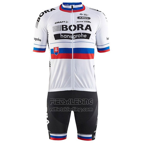 2017 Fietskleding Bora Kampioen Slowakije Korte Mouwen en Koersbroek
